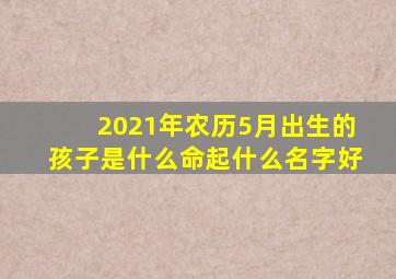 2021年农历5月出生的孩子是什么命起什么名字好