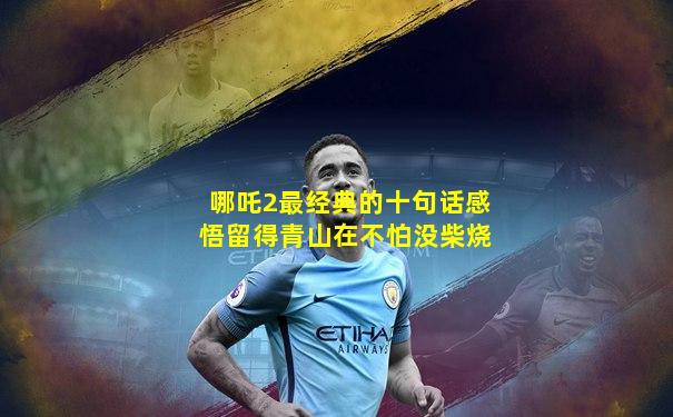 哪吒2最经典的十句话感悟留得青山在不怕没柴烧
