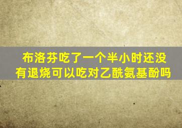 布洛芬吃了一个半小时还没有退烧可以吃对乙酰氨基酚吗