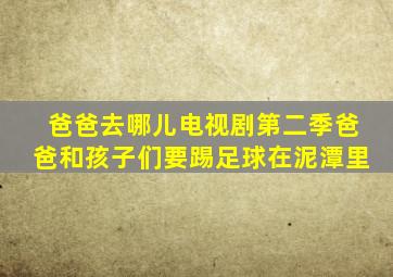 爸爸去哪儿电视剧第二季爸爸和孩子们要踢足球在泥潭里