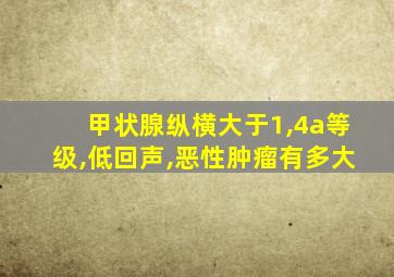 甲状腺纵横大于1,4a等级,低回声,恶性肿瘤有多大