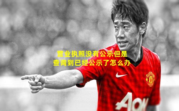 营业执照没有公示但是查询到已经公示了怎么办