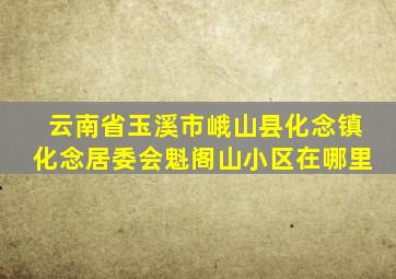 云南省玉溪市峨山县化念镇化念居委会魁阁山小区在哪里