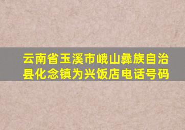 云南省玉溪市峨山彝族自治县化念镇为兴饭店电话号码